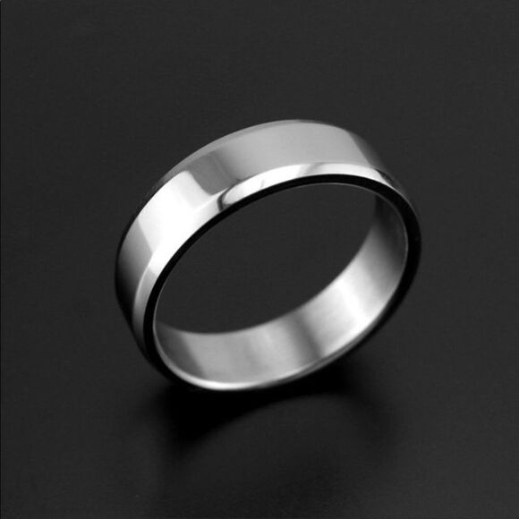 Titanium Plated Stainless Steel Ring - Picture 1 of 6